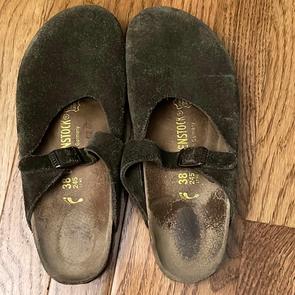 Birkenstock brown suede Mary janes (retired style!)